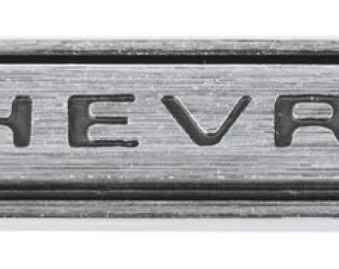 RestoParts Emblem, Header Panel, 1969 Chevelle, "By Chevrolet" CHV4599