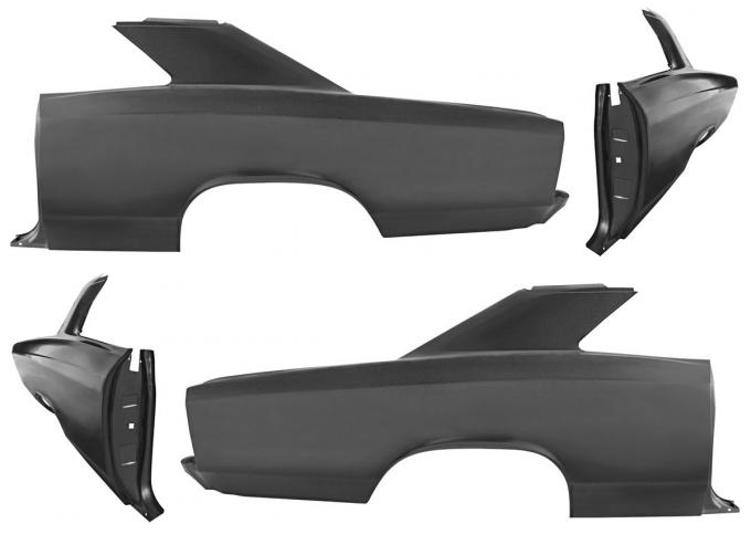 RestoParts Quarter Panel, 66-67 Chevelle, Coupe, Complete PAIR CH24791-PR