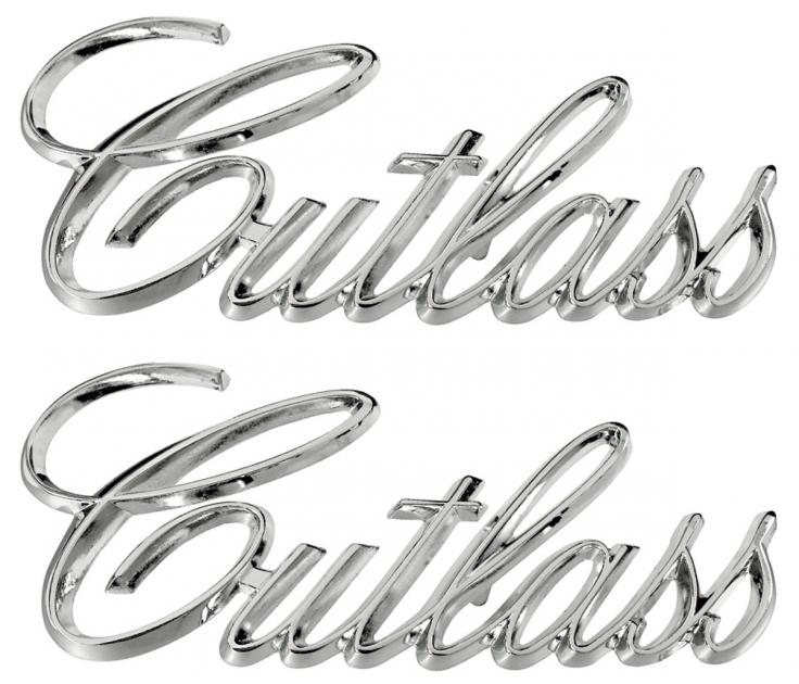 RestoParts Emblems, Fender, 1971-72 Cutlass/Supreme, Script, Pair ...