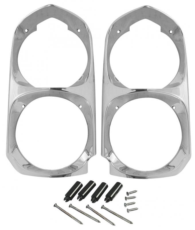 RestoParts Headlamp Bezels, 1966-67 GTO G201150