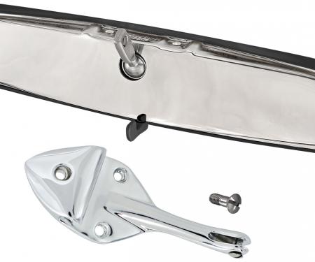 RestoParts Mirror Kit, 1964-66 A-Body, Coupe, 10-1/8" Day & Night w/Lever, Black Surround CH33184BK