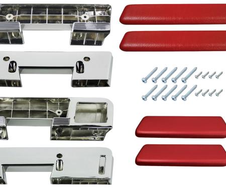 RestoParts Armrest Kit, Front/Rear, 1961-64 A-Body, Red BK17RD