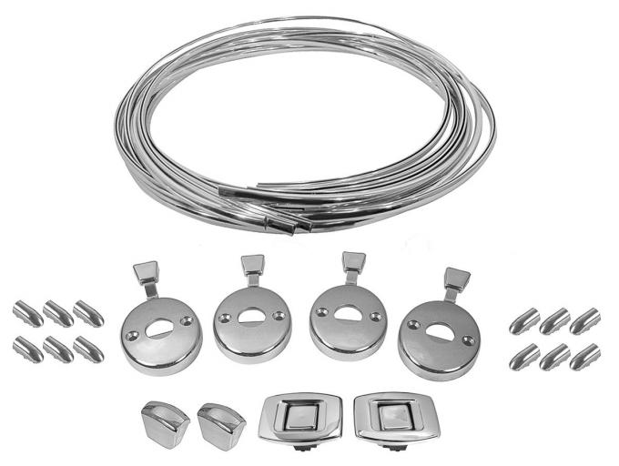 RestoParts Seat Chrome, 1969-72 GM A Body, Bucket, Kit A2105K