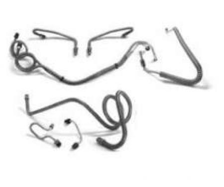 El Camino Full Brake Line Set, Power Disc Lines For Conversion, Stainless Steel, 1968-1972