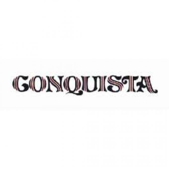 El Camino Conquista Tailgate Decal, Charcoal & Red, 1978-1979