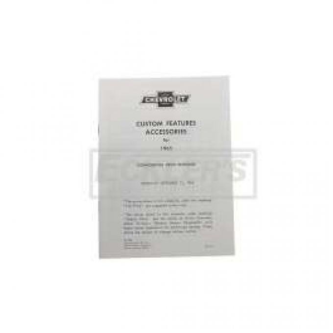El Camino Custom Features And Accessories Manual, 1965