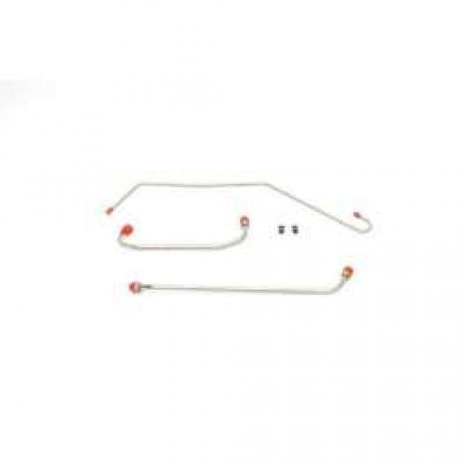 El Camino Engine Line, Fuel Pump To Carburetor, 350 c.i. With Four Barrel, Stainless Steel, 1970