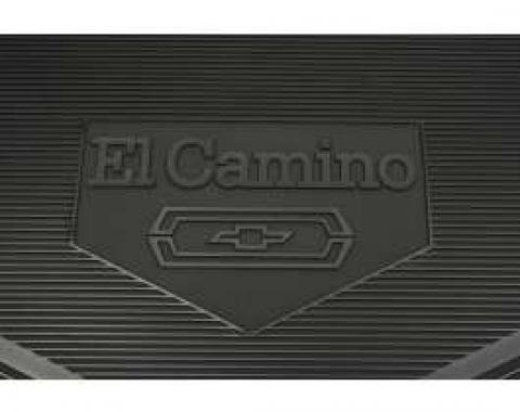 Legendary El Camino Floor Mats, Vintage Rubber, With El Camino Block Letters And Bowtie Emblem, Black, Show Correct, 1968-1972