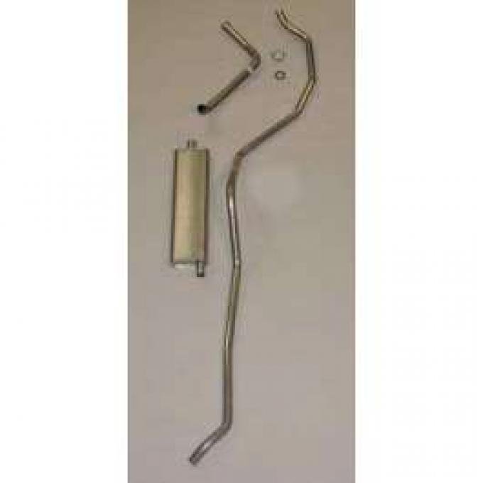 El Camino Single Exhaust System, Stainless Steel, 6-Cylinder, 1959-1960