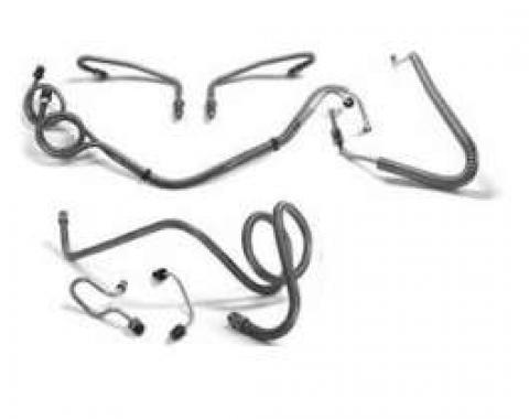 El Camino Full Brake Line Set, Manual Drum, Stainless Steel, 1973-1977