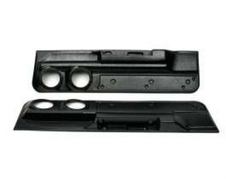 El Camino Lower Door Panels, With Dual Speaker Openings, Black, 1978-1987