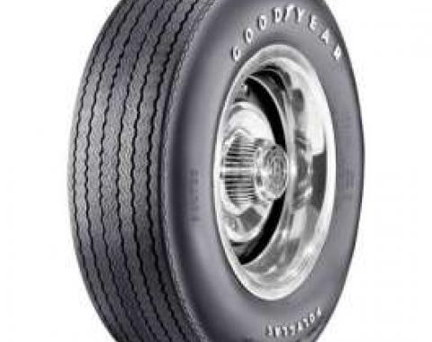 El Camino Tire, F70/14 Raised White Letter, Goodyear Custom Wide Tread 2/2 Polyglas Bias Ply, 1969