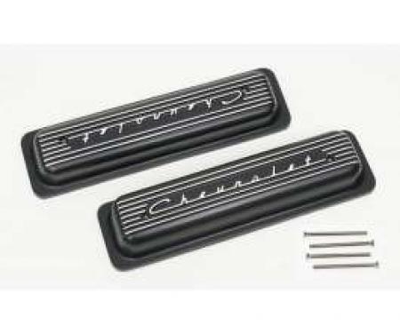 El Camino Valve Covers, Classic-Style, Aluminum, Black, 1959-1987