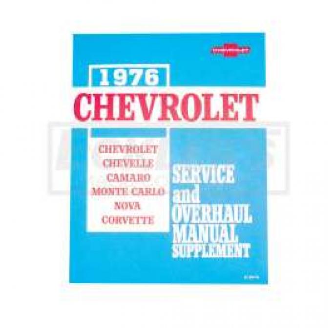 El Camino Service Shop Manuals 76 Supplement For 76