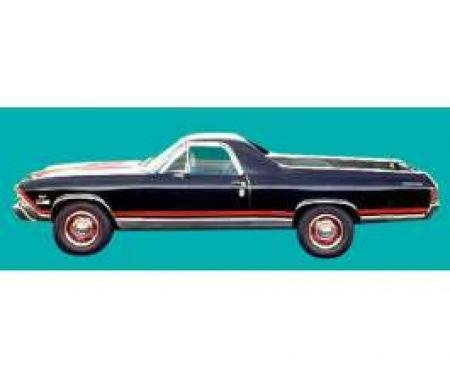 El Camino Ss Stripe Kits Complete, White, 1968