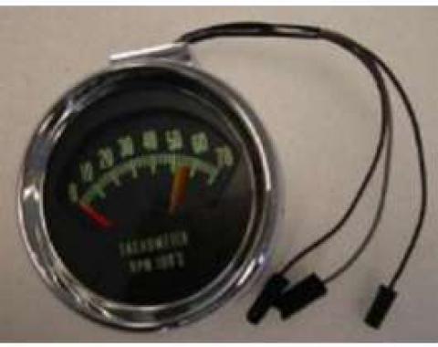 El Camino Tachometer, 5200 RPM Red Line, 1966