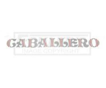 El Camino Gmc Caballero Tailgate Decals Silver & Red, 1985-1987