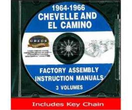 El Camino Factory Assembly Instructions Manual, On CD, 1964-1966