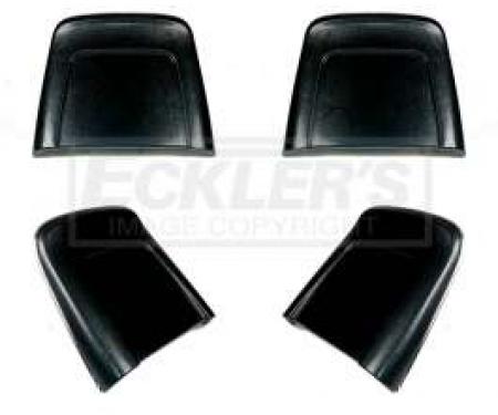 El Camino Bucket Seat Backs, Black, 1966