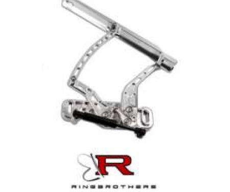 El Camino Hood Hinges,Billet Aluminum, Air Frame, Natural, With Steel Hood, 1970-1972