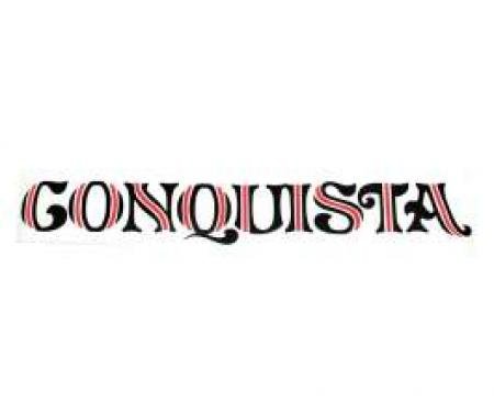 El Camino Conquista Tailgate Decal, Black & Red, 1985-1987