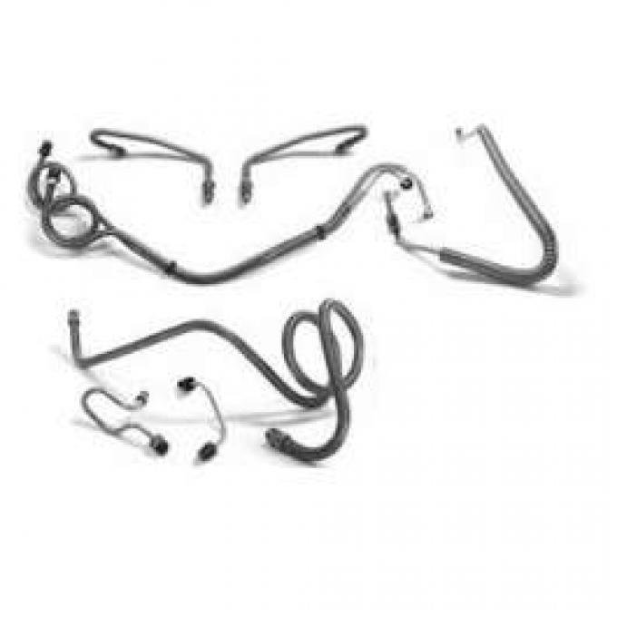 El Camino Full Brake Line Set, Power Disc, OE Steel, 1971-1972