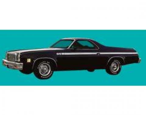 El Camino Ss Stripe Kits Complete, Black, 1973-1977