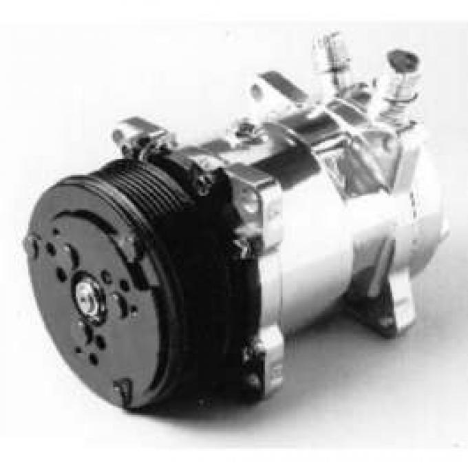 El Camino Air Conditioning Compressor, Chrome, Sanden 508/134A, 1959-1987