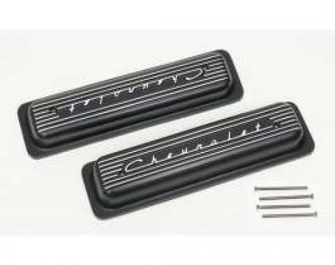 El Camino Valve Covers, Classic-Style, Aluminum, Black, 1959-1987