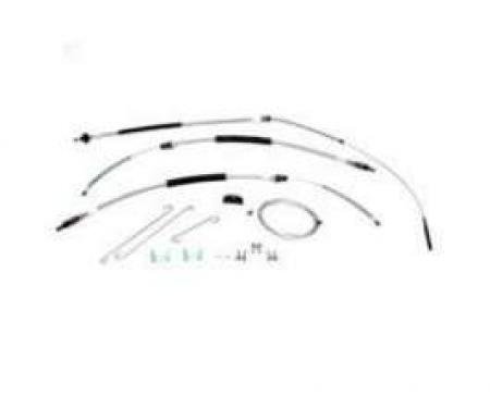 El Camino Parking Brake Cable Kit, With TH400 Transmission, Stainless Steel, 1973-1977