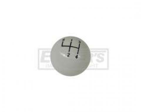 El Camino Four Speed Shift Knob, White, 1959-1960