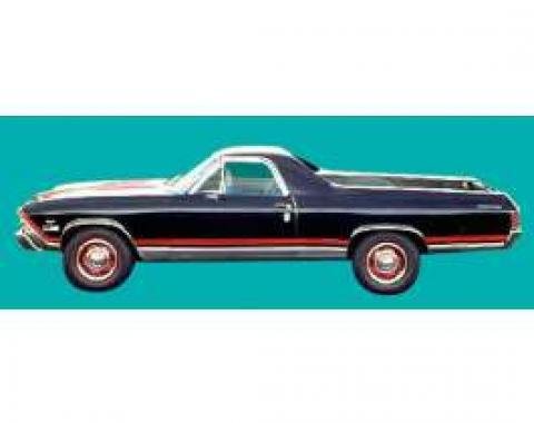 El Camino Ss Stripe Kits Complete, Black, 1968