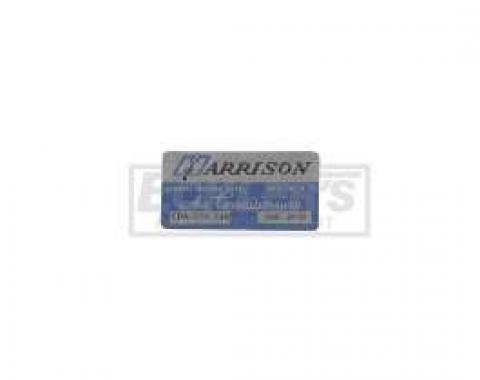 El Camino Air Conditioning Evaporator Box Decal, Harrison, 1974