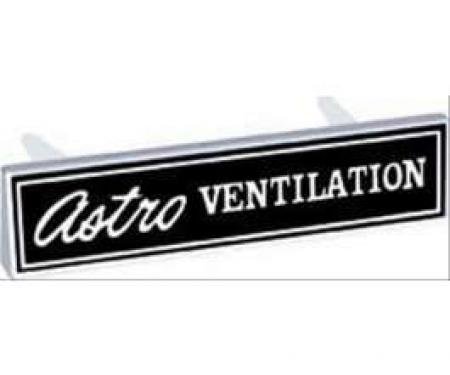 El Camino Dashboard Emblem, Astro Ventilation, 1969