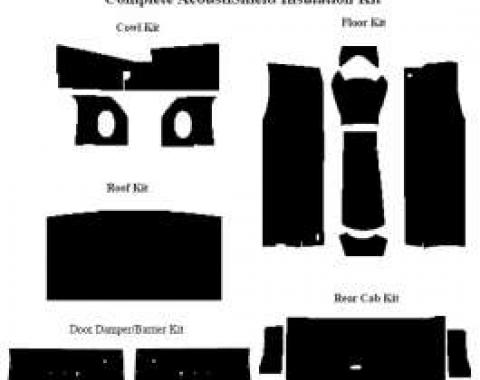 El Camino Insulation, QuietRide, AcoustiShield, Complete Kit, 1964-1967