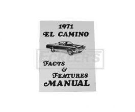 El Camino Facts And Features Manuals, 1971