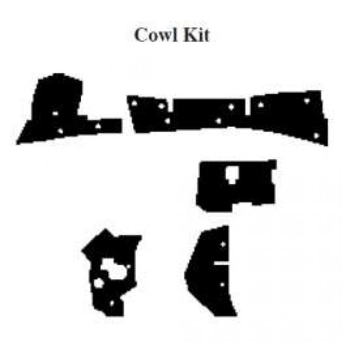 El Camino Acoustic Insulation Kits Cowl Kit, 1978-1987