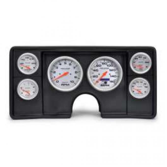 El Camino Instrument Cluster Panel, Black Finish, With Ultra-Lite Gauges, 1982-1987