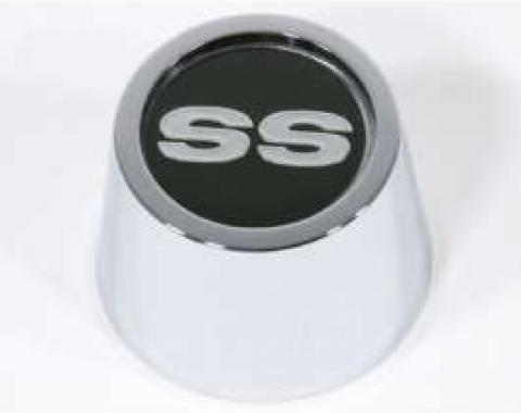 El Camino Super Sport (SS) Wheel Center Ornament, Chrome, With SS Emblem Insert, 1969-1970