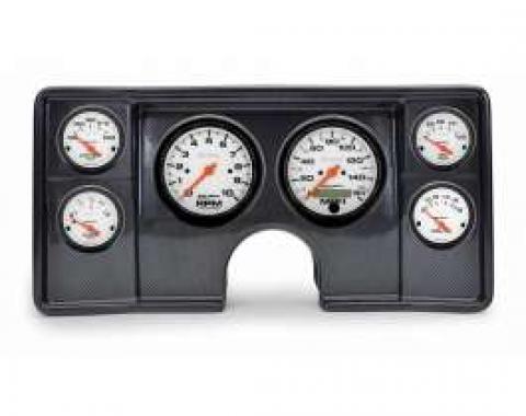 El Camino Instrument Cluster Panel, Carbon Fiber Finish, With Phantom Gauges, 1982-1987