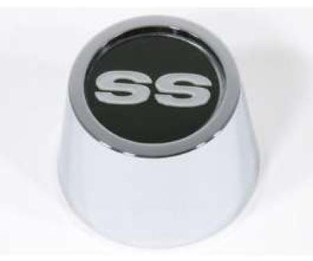 El Camino Super Sport (SS) Wheel Center Ornament, Chrome, With SS Emblem Insert, 1969-1970