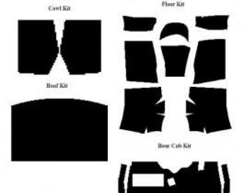 El Camino Acoustic Insulation Kits Complete Set Floor,roof,rear Cab,cowl And Doors, 1973-1977