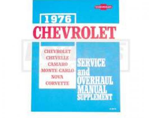 El Camino Service Shop Manuals 76 Supplement For 76