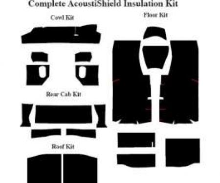 El Camino Acoustic Insulation Kits Complete Set Floor,roof,rear Cab,cowl And Doors, 1968-1972