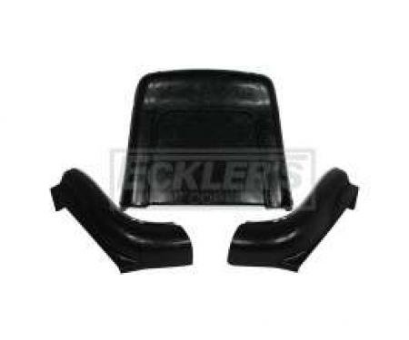 El Camino Bucket Seat Back & Bottom Set, Black, 1968