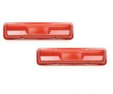 El Camino Valve Covers, Small Block, Chevy Orange, 1960-1967