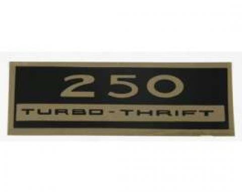 El Camino Valve Cover Decal, 250 Turbo-Thrift, 1972