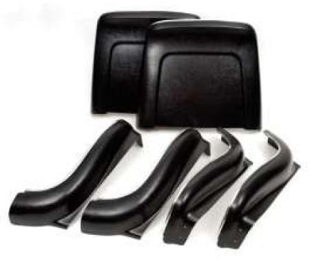 El Camino Bucket Seat Back & Bottom Set, Black, 1966