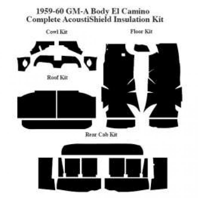 El Camino Acoustic Insulation Kits Complete Set, 1959-1960