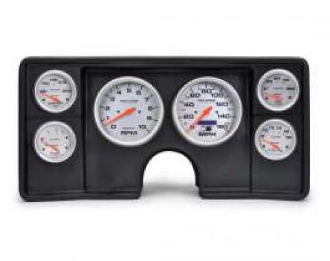 El Camino Instrument Cluster Panel, Black Finish, With Ultra-Lite Gauges, 1982-1987